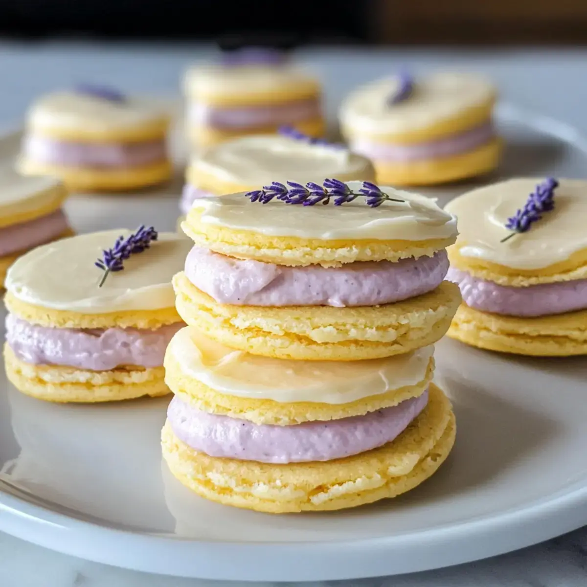 Zitronen Lavendel Sandwichkekse
