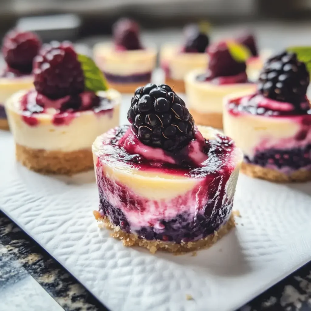 Zitronenbeerenwirbel Mini-Käsekuchen