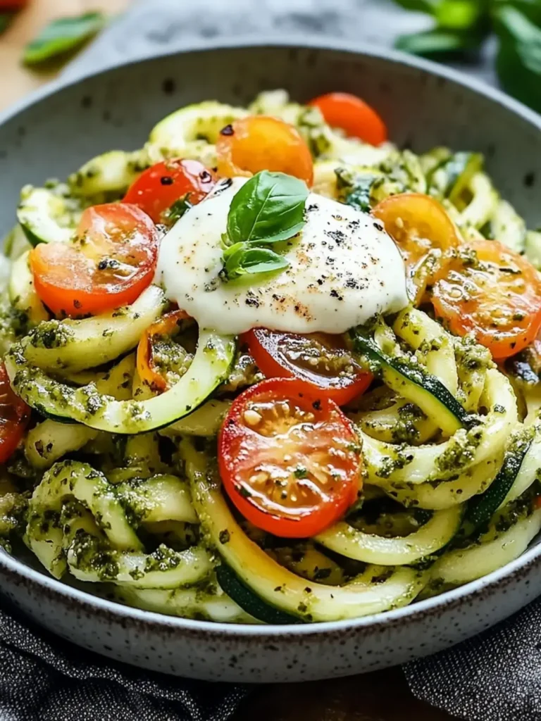 Zucchini-Nudeln mit Pesto