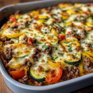 Zucchini Pizza Auflauf – Gesund & Low Carb