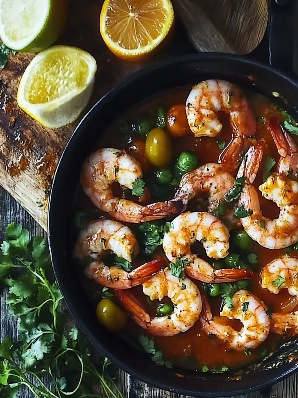 Zugedeckte Cajun-Garnelen