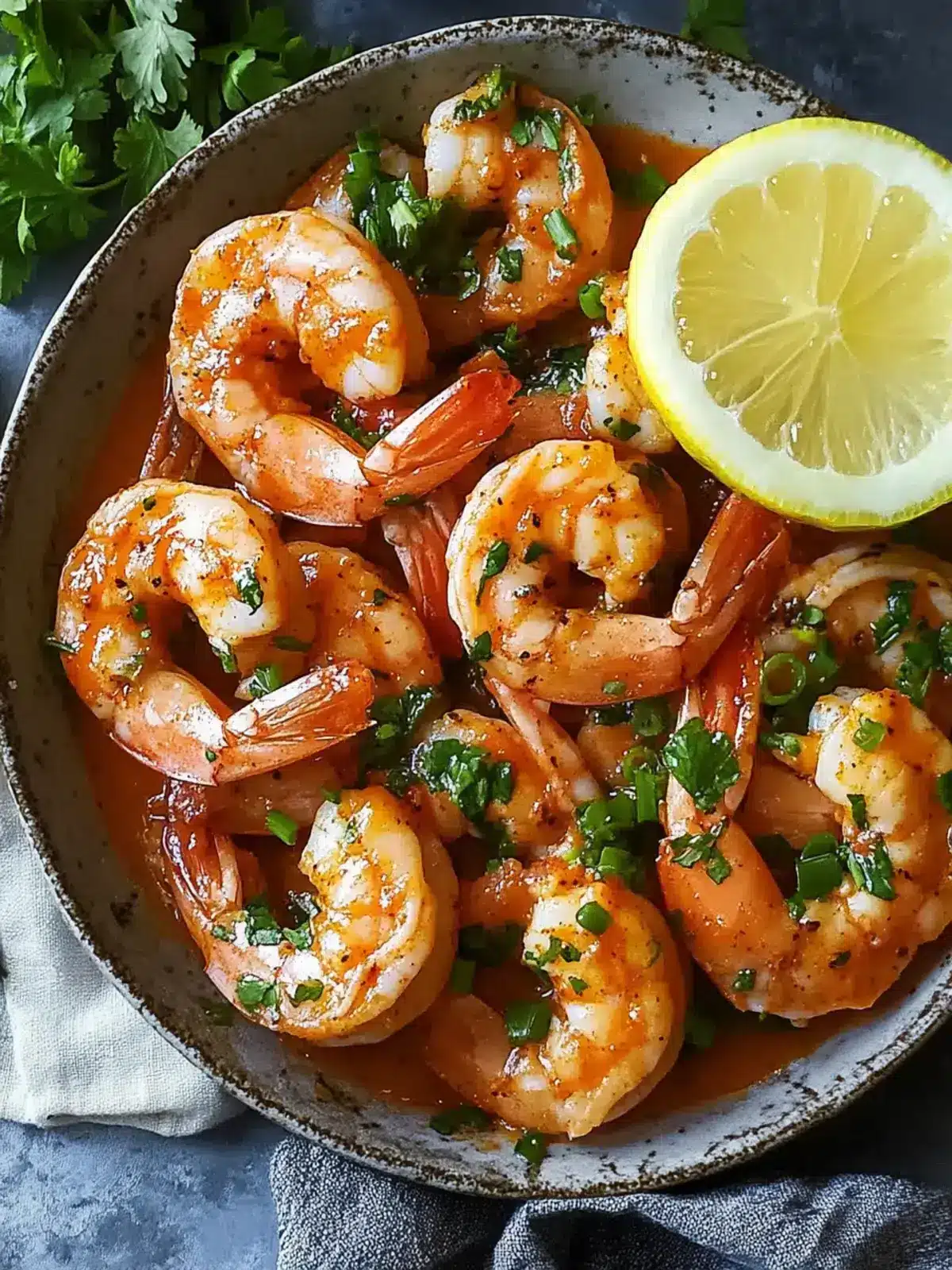 Zugedeckte Cajun Garnelen