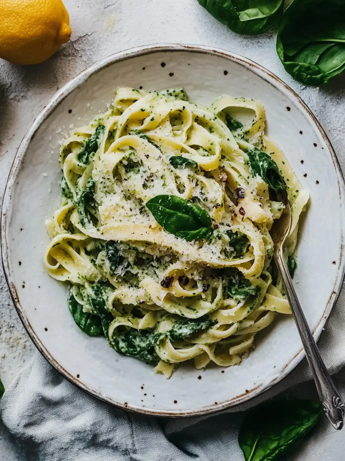 cremige Spinat-Pasta-Sauce