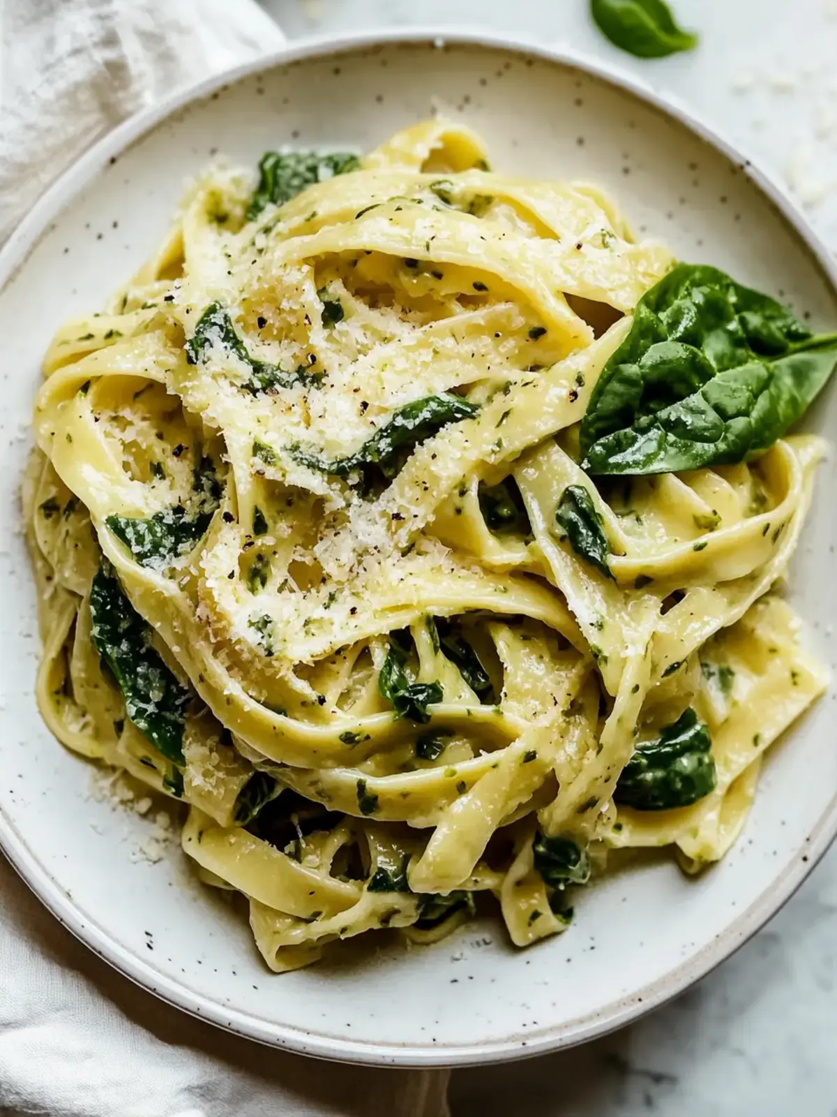 cremige Spinat-Pasta-Sauce