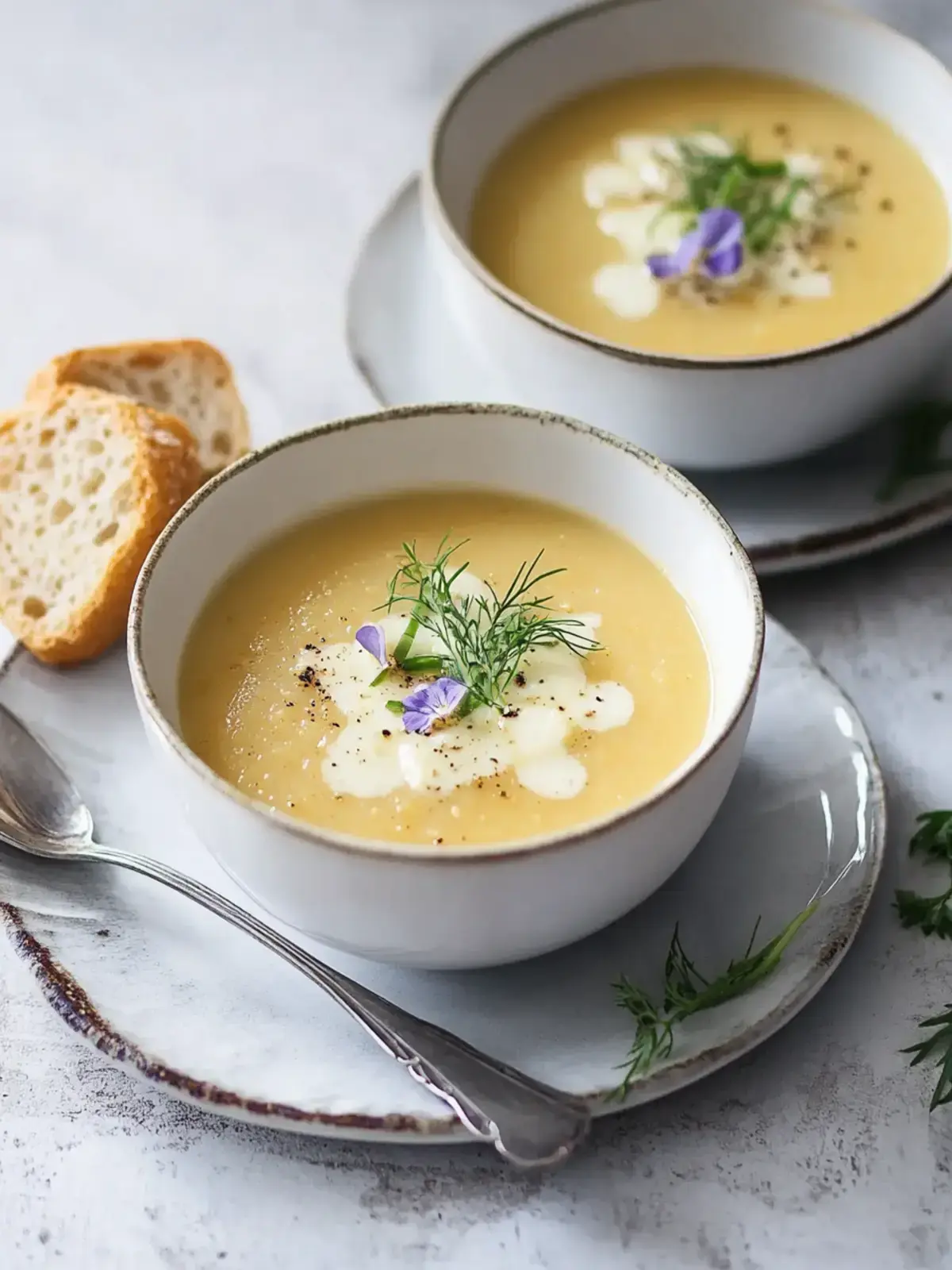 cremige blumenkohl kartoffelsuppe