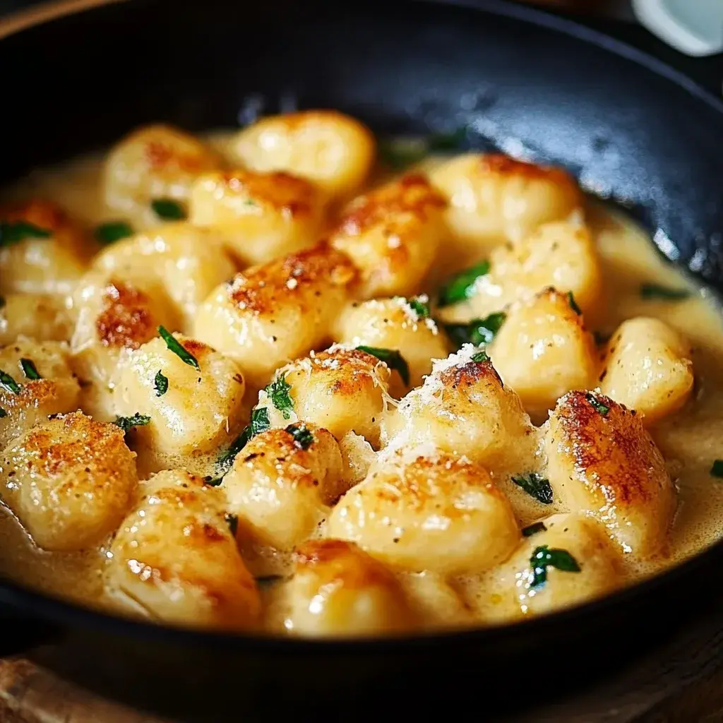 cremige knoblauch hähnchen gnocchi
