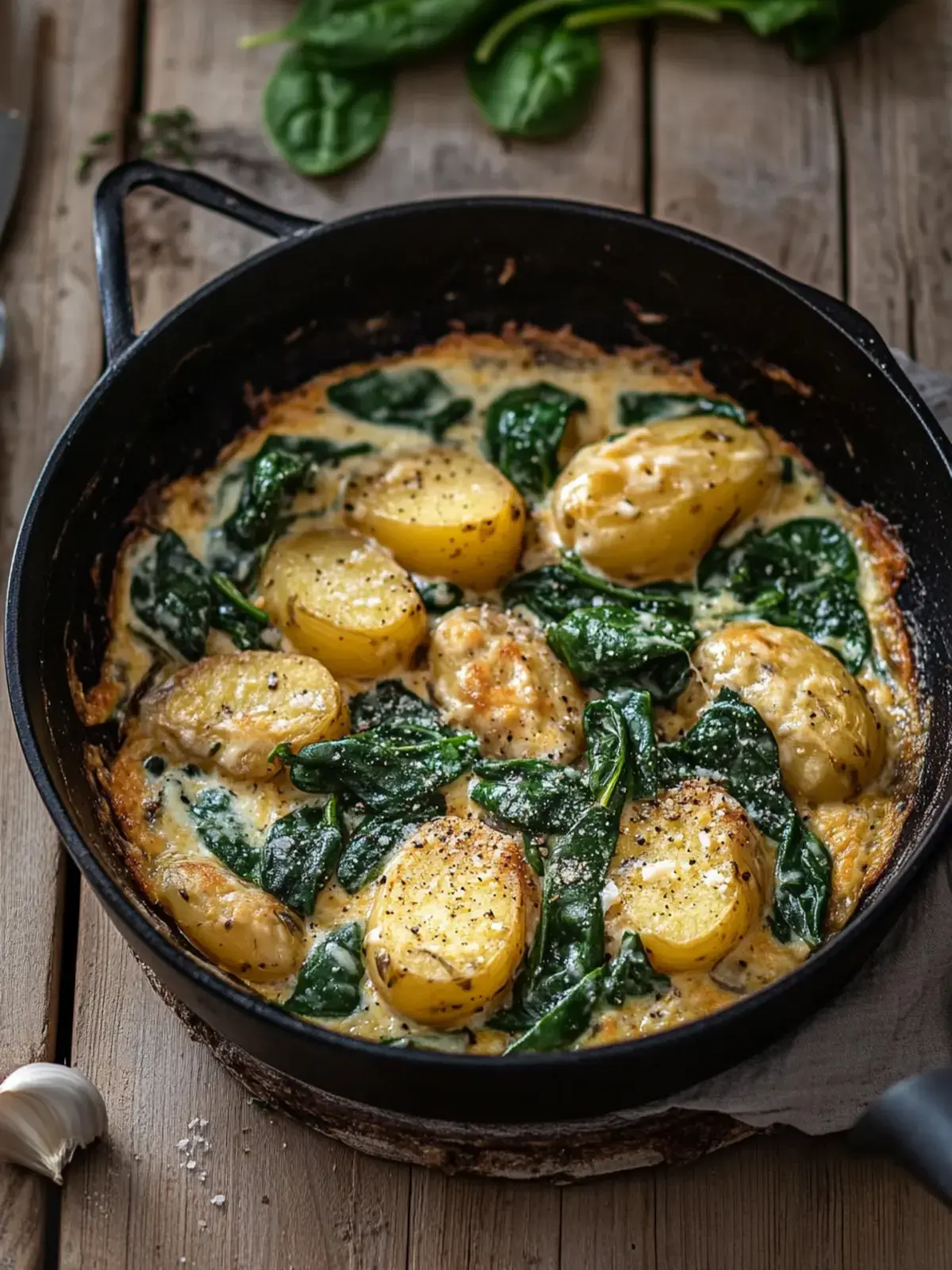 Cremige Spinat Kartoffel Pfanne: Ein einfaches, veganes Gericht 4 cremige spinat kartoffel pfanne