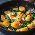 cremige spinat kartoffel pfanne