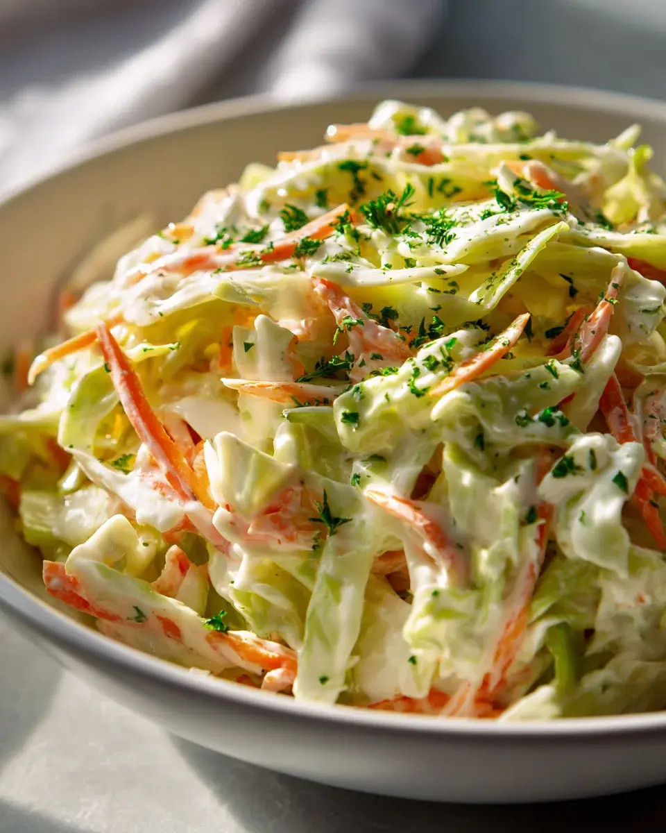 cremiger coleslaw mit joghurt dressing