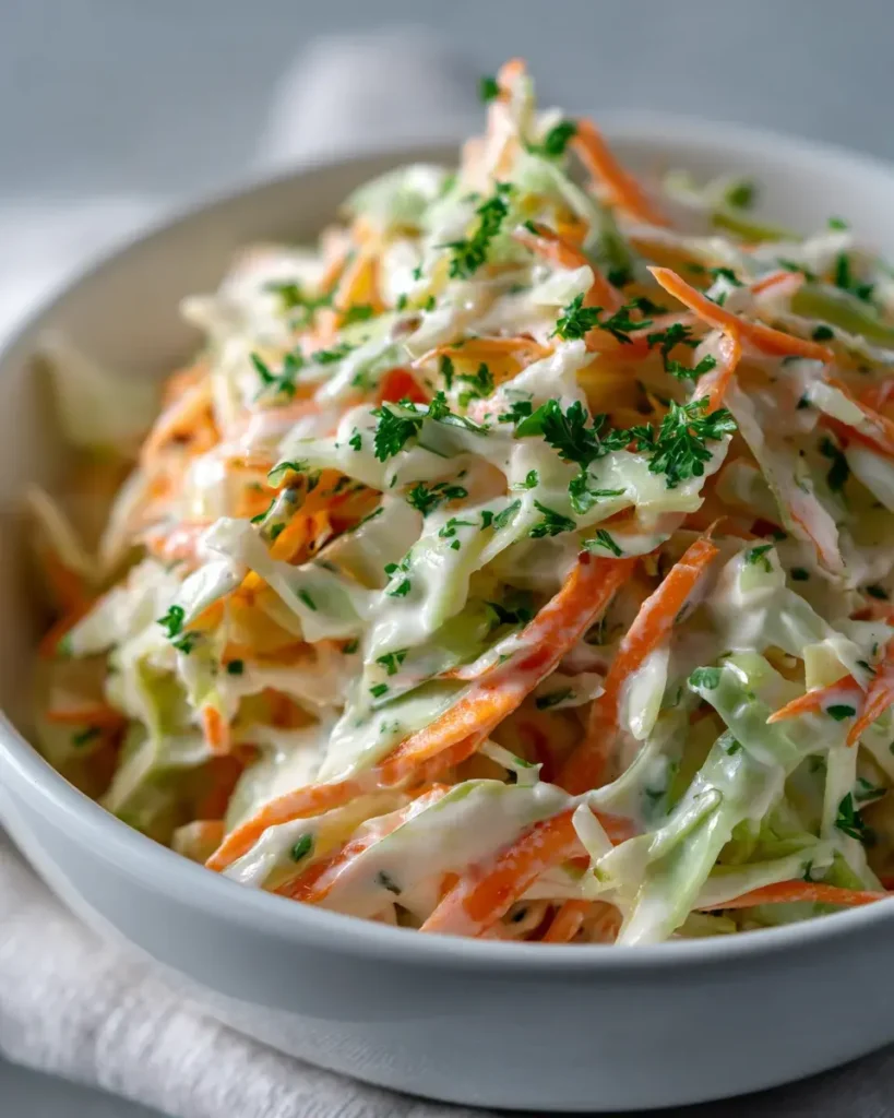 cremiger coleslaw mit joghurt dressing