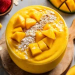 dick und cremig Mango Smoothie Schyssel