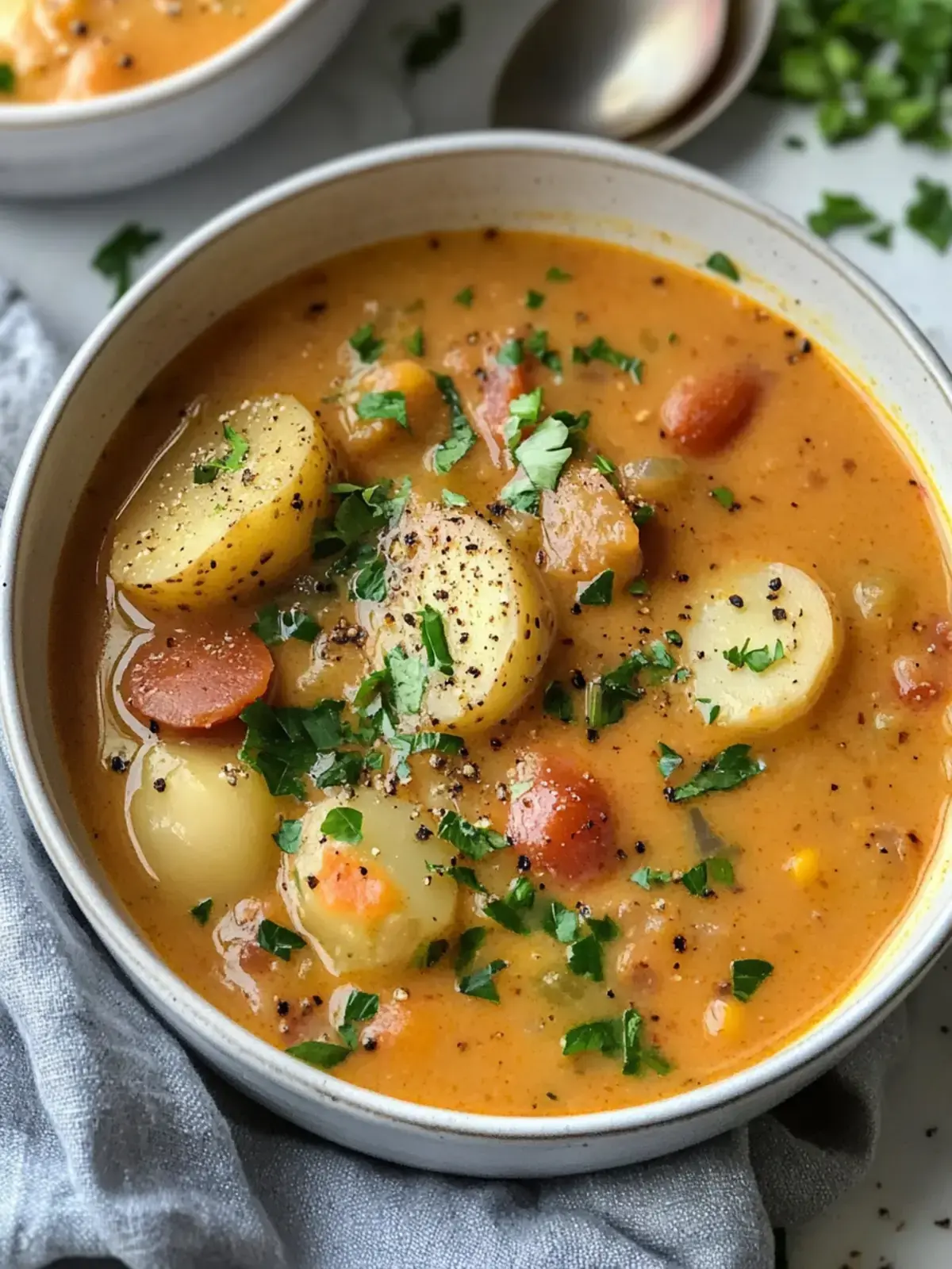einfache Cajun Kartoffelsuppe