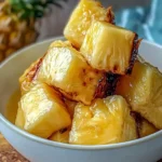 einfache Luftfritteuse karamellisierte Ananas