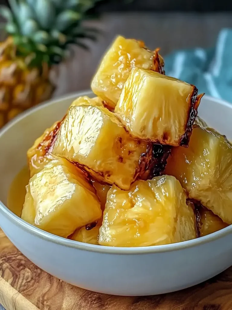 Einfache Luftfritteuse karamellisierte Ananas: Guilt-Free Genuss