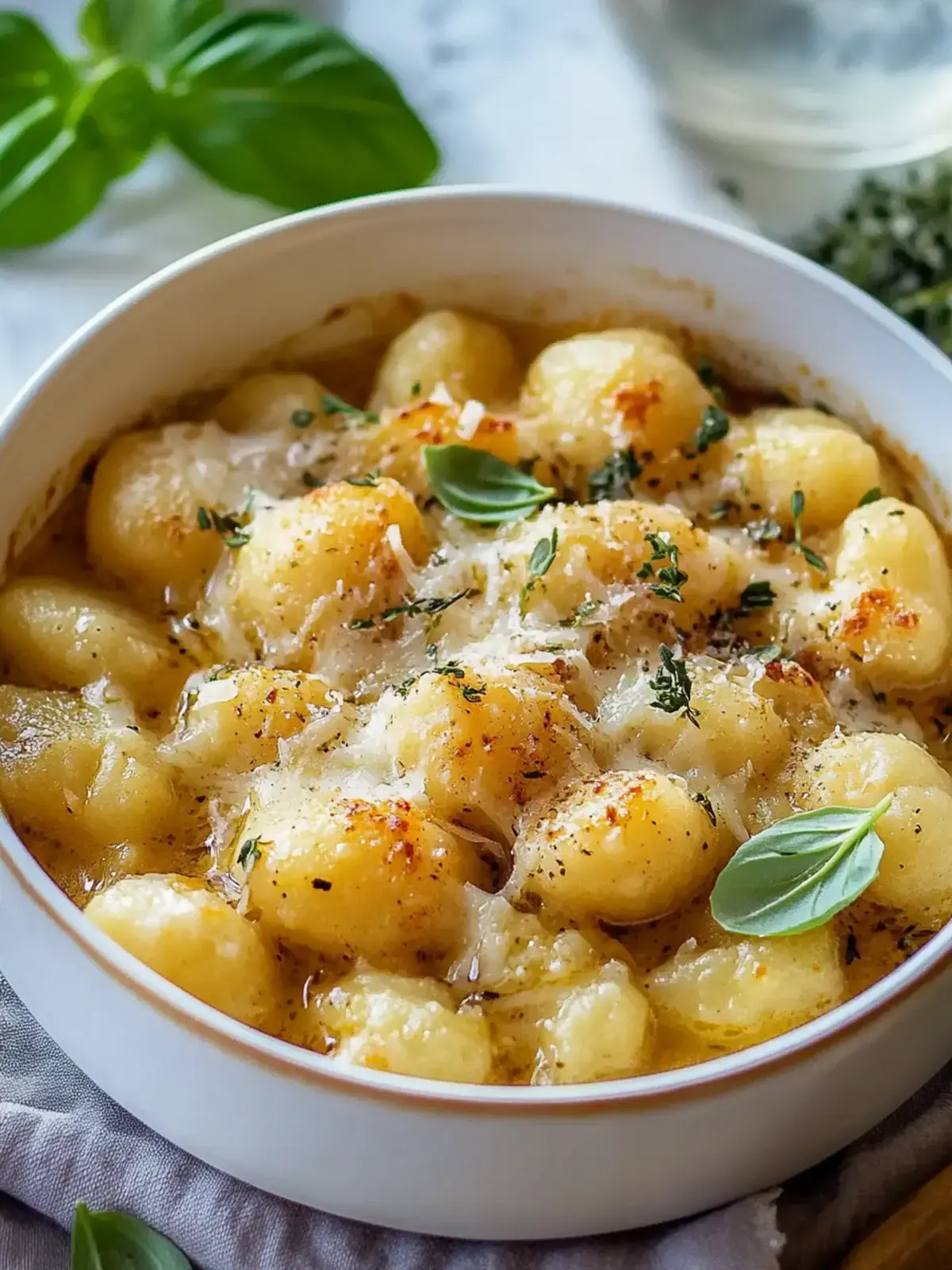 einfaches gebackenes franzysisches Zwiebel Gnocchi Rezept