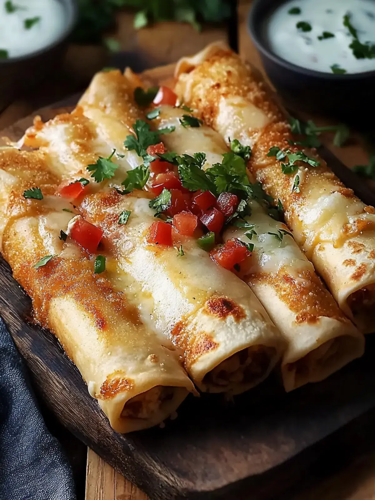 gebackene Frischkyse Hyhnchen Taquitos