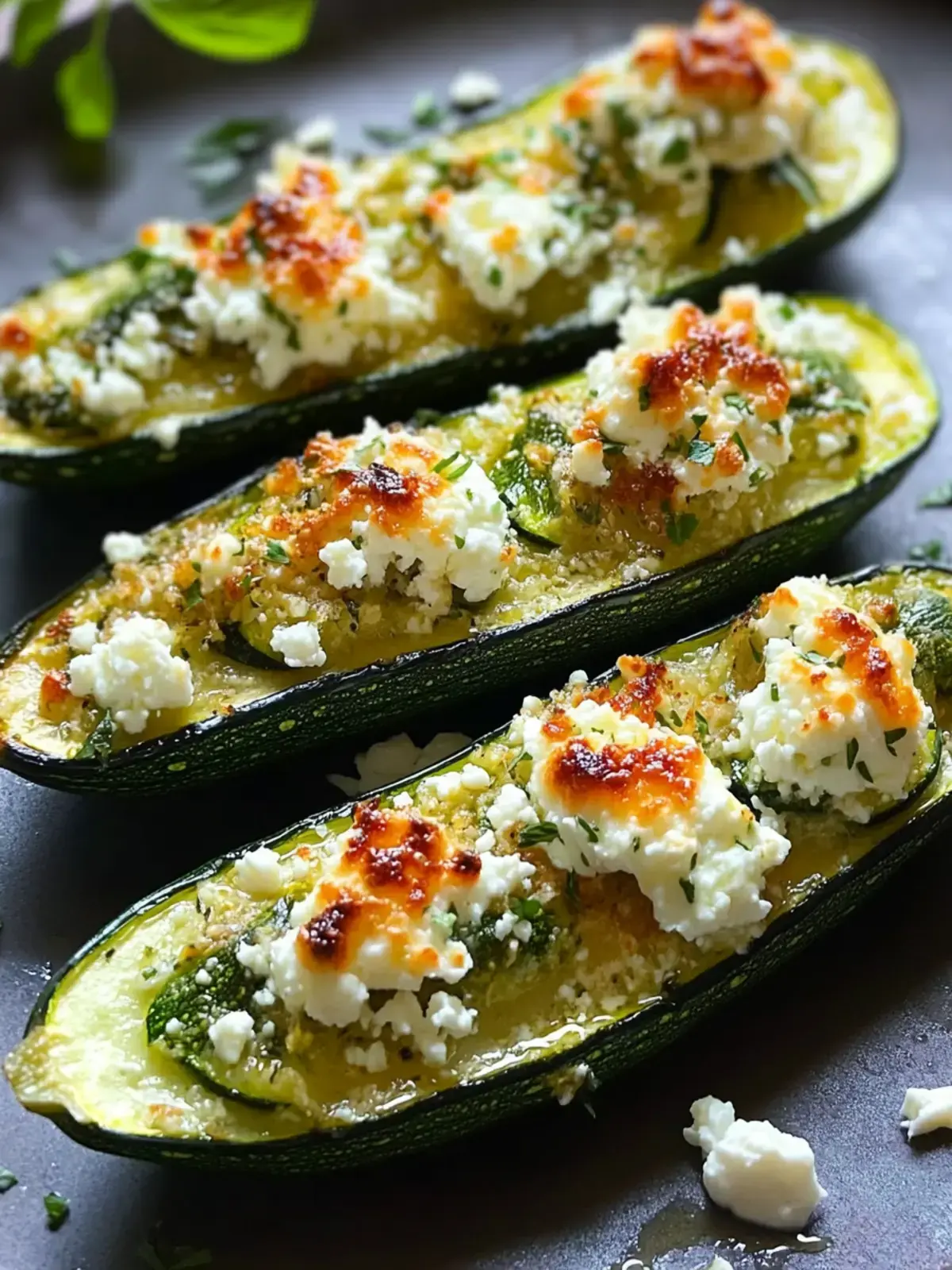 gefüllte Zucchini mit Feta