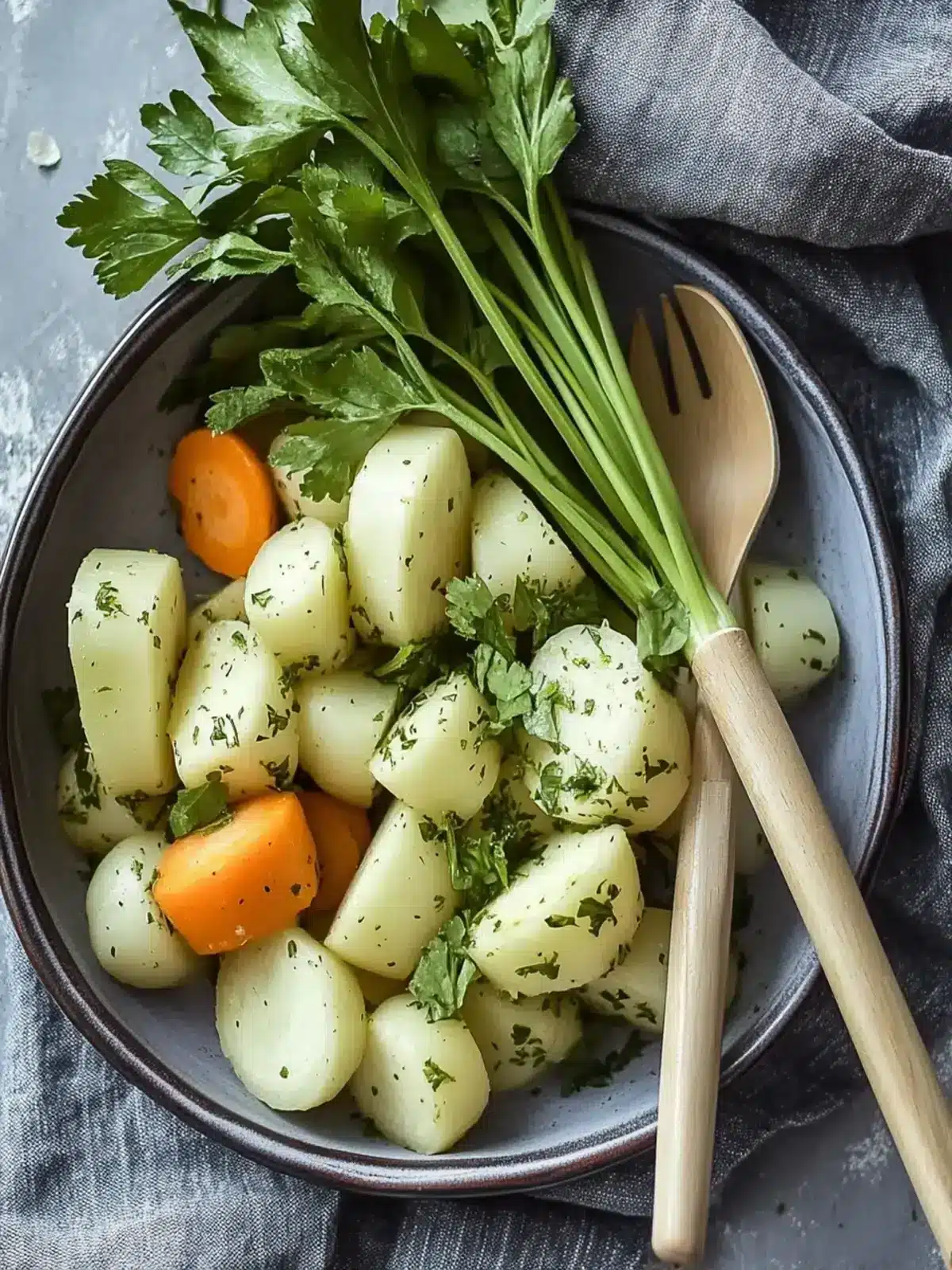 geröstete Karotten Kohlrabi Kräutern