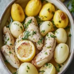 gesunde Zitronen Knoblauch Hyhnchen Mahlzeit Prep Schalen