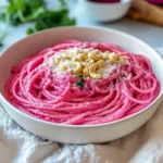 gesunde vegane rosa pasta