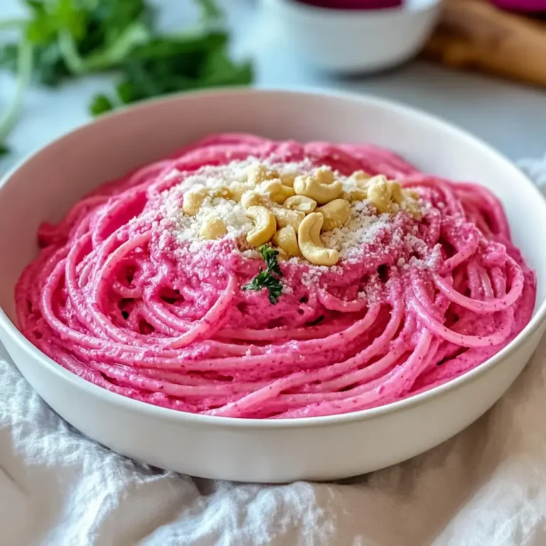 gesunde vegane rosa pasta
