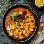 herzhaftes veganes süßkartoffel eintopf