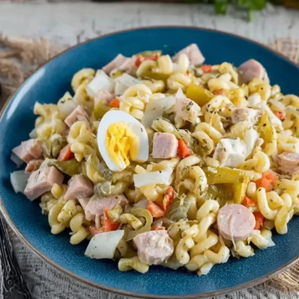 Klassischer Nudelsalat mit Fleischwurst und Ei – Bestes Rezept – Noras Kreationen