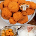 knusprig gebratene Champignons