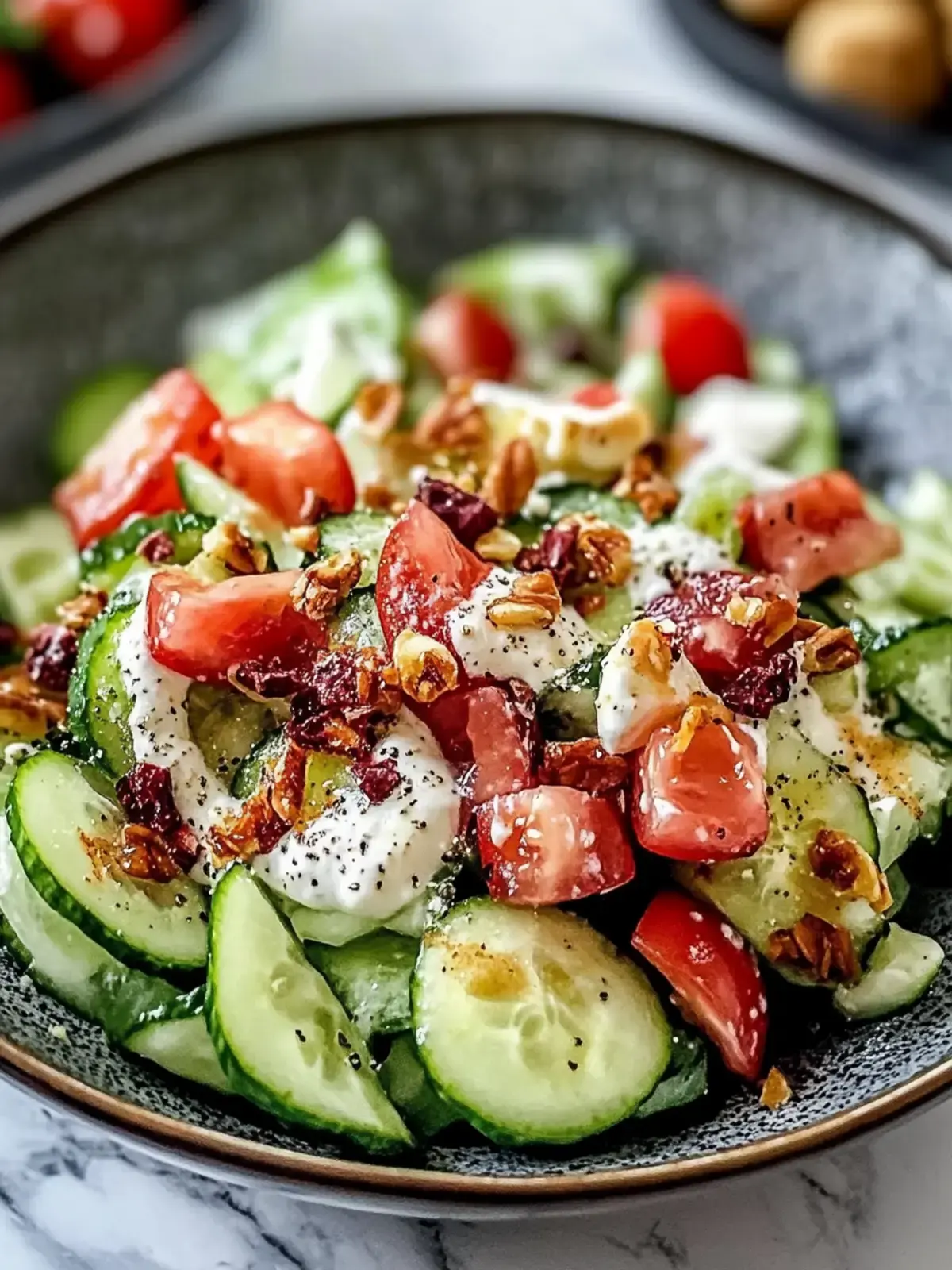 knuspriger Gurkensalat mit Speck