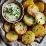 krosse zerdryckte Kartoffeln mit Knoblauch und Kryutern