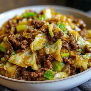 Niedrigkohlhydratisches mongolisches Rinderhackfleisch mit Kohl