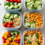 proteinreiche Meal-Prep-Mittagessen