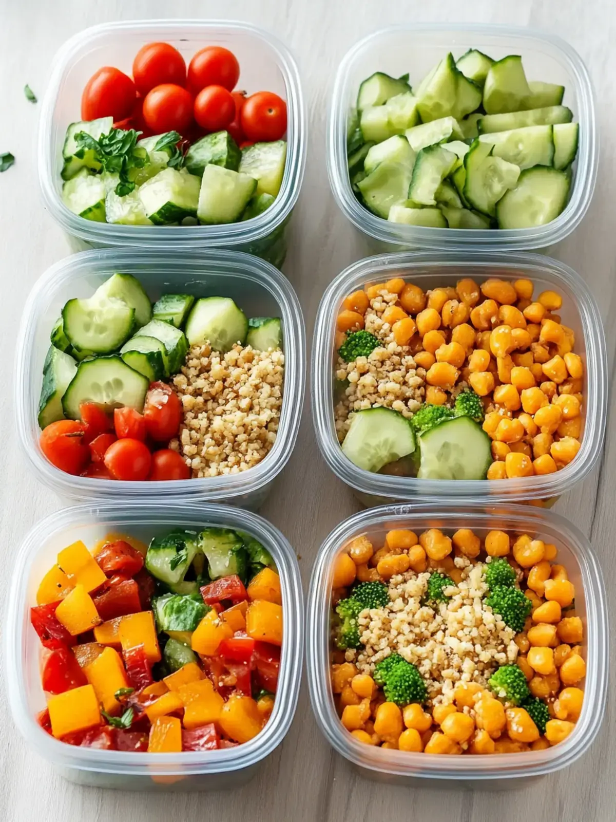 proteinreiche Meal-Prep-Mittagessen