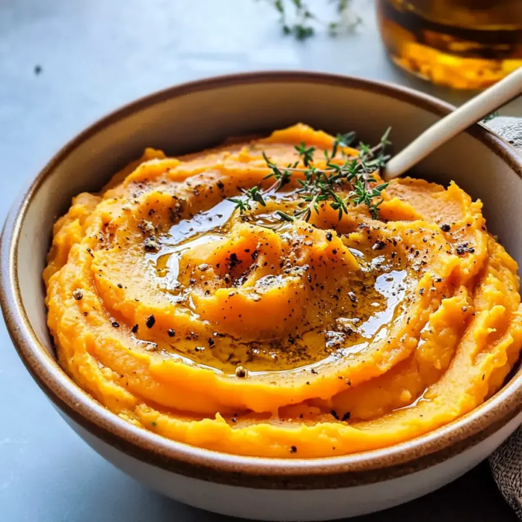 pürierte Süßkartoffeln Miso Butter