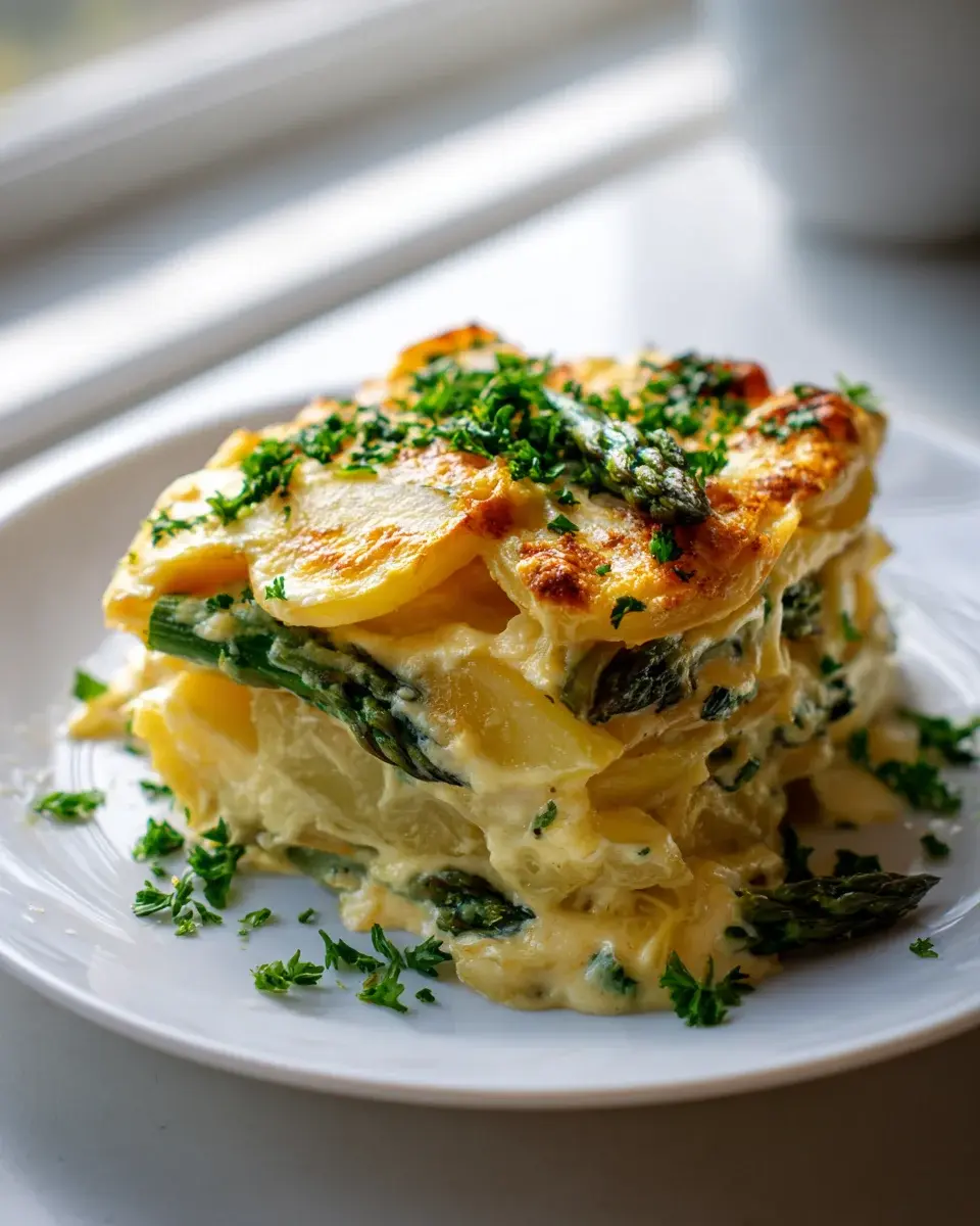 vegetarischer Spargel Kartoffel Auflauf