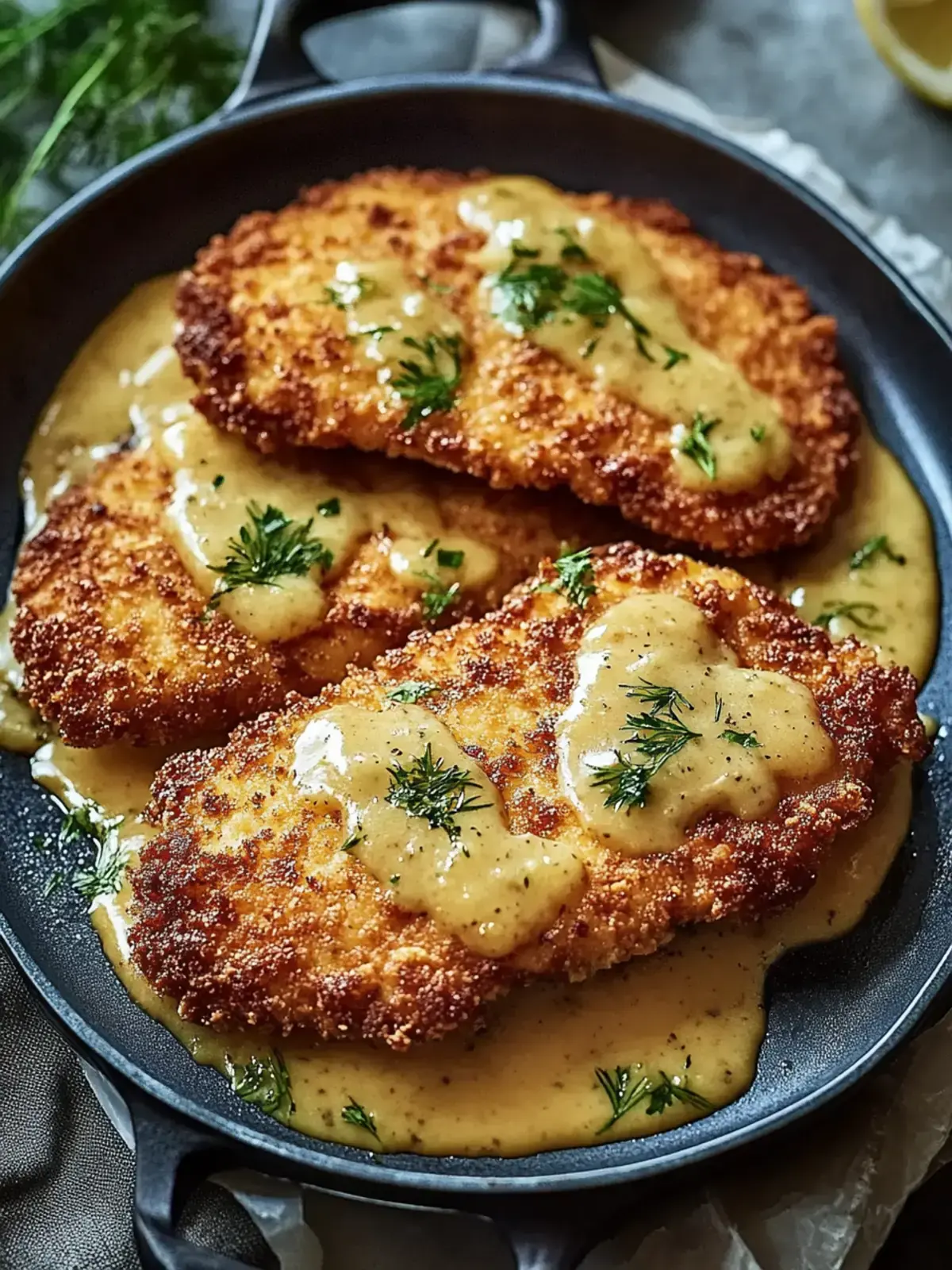 Überbackene Partyschnitzel aus dem Ofen