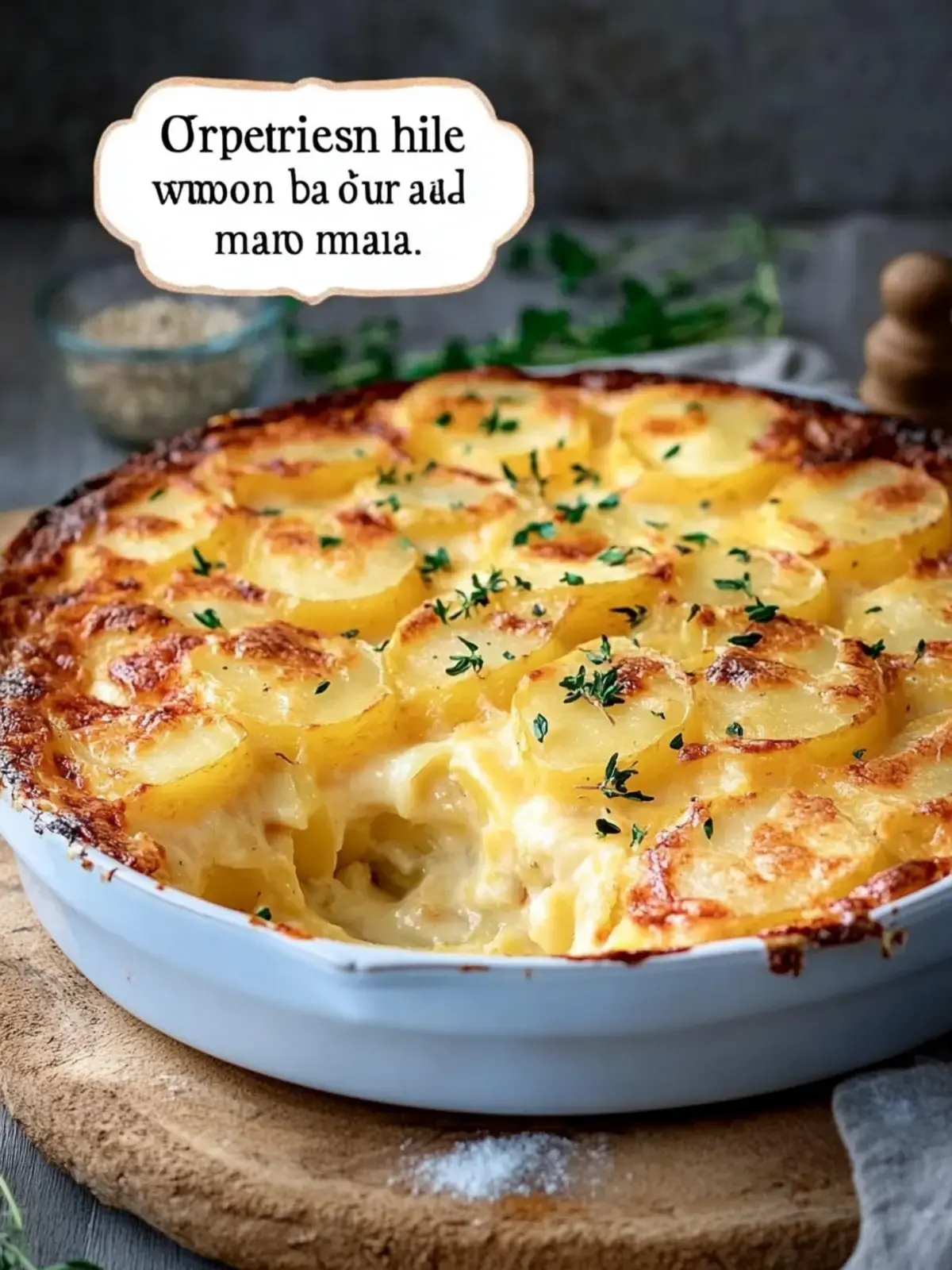 Überbackenes Kartoffelgratin