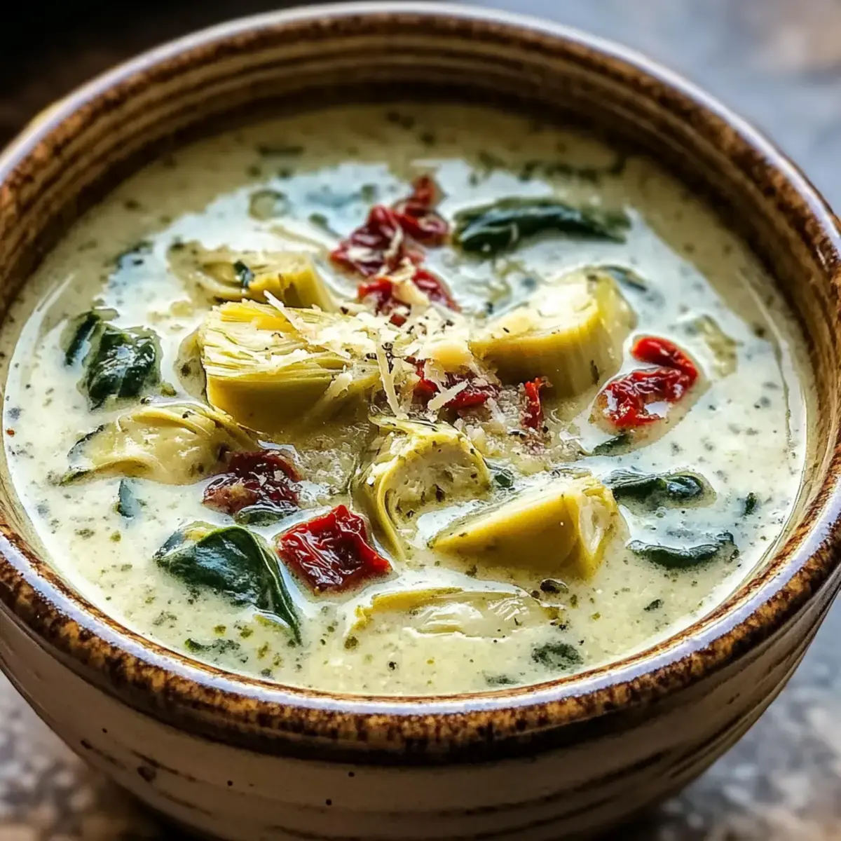 zitronige toskanische Artischockensuppe