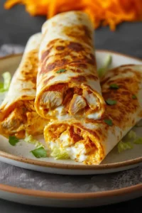Knusprige Air Fryer Hot Chicken Käse Wraps