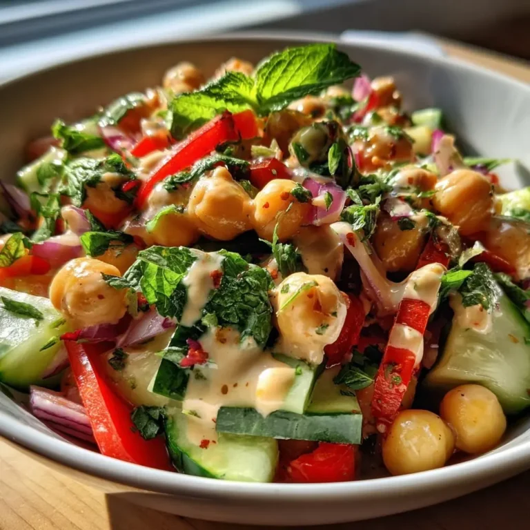 Bunter Kichererbsen-Salat mit Minze