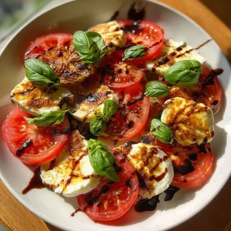 Caprese-Salat mit Halloumi