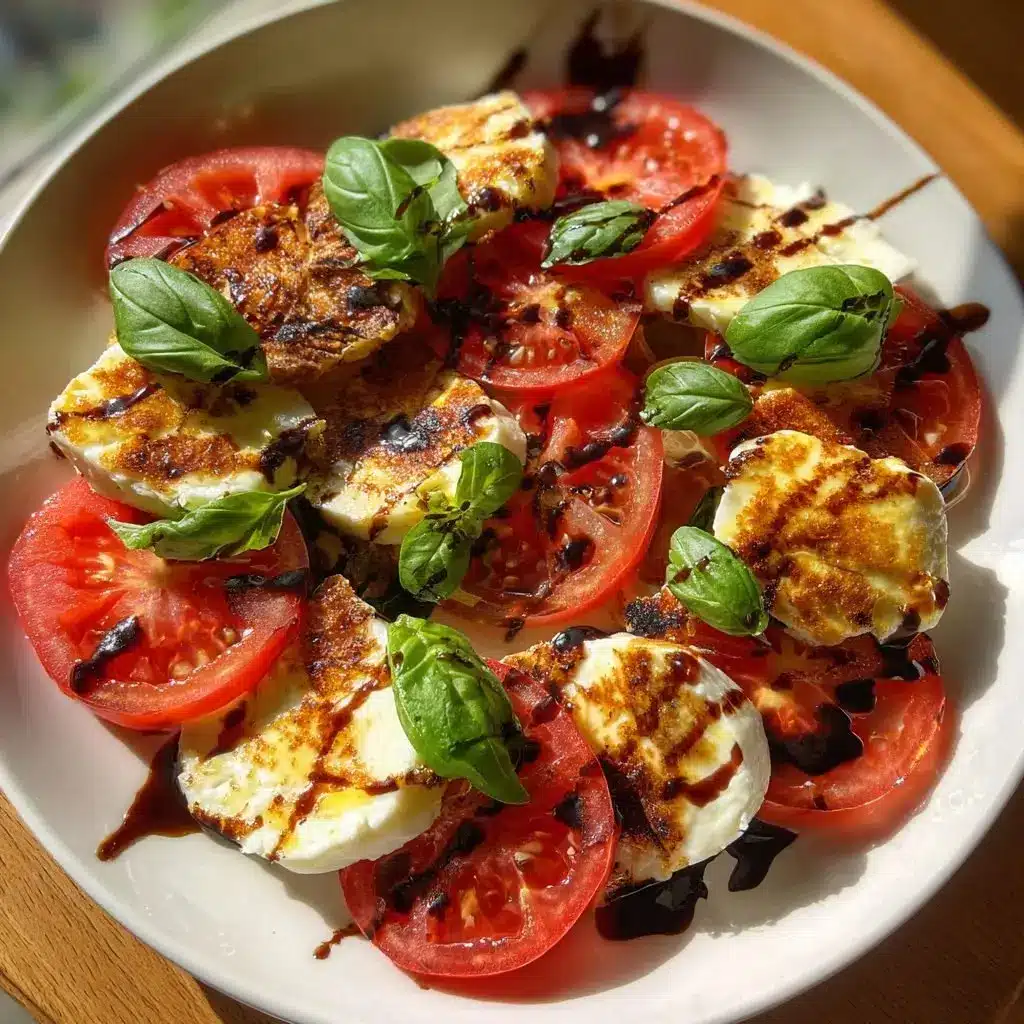 Caprese-Salat mit Halloumi