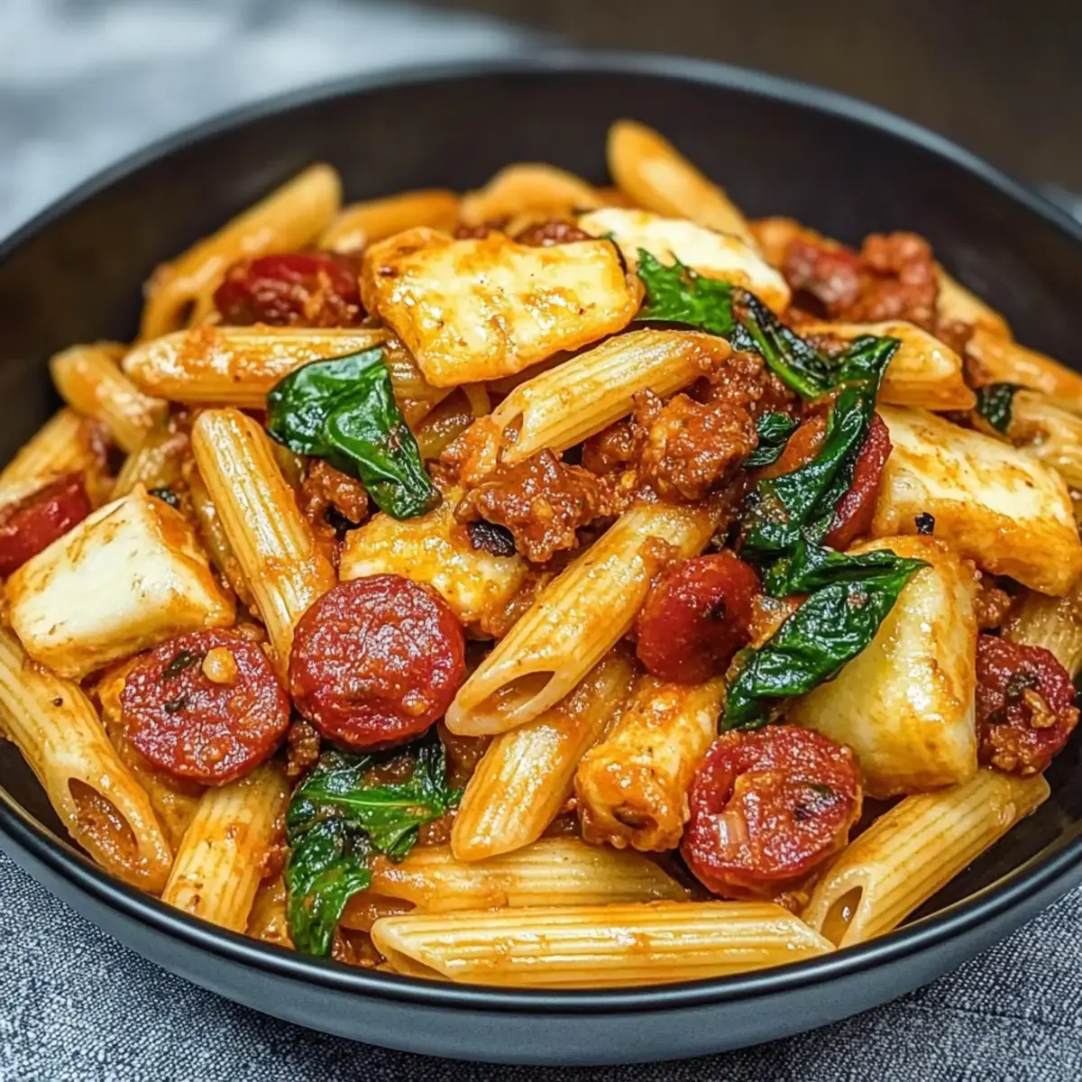 Chorizo Halloumi Pasta