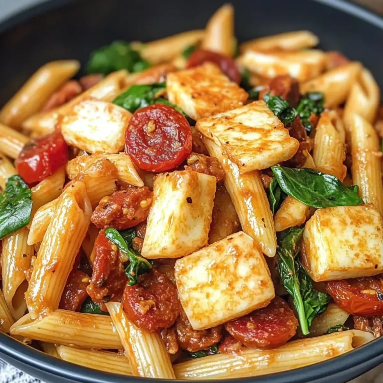Chorizo Halloumi Pasta