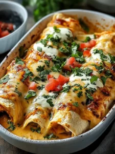 Cremige Protein-Hühnchen-Enchiladas