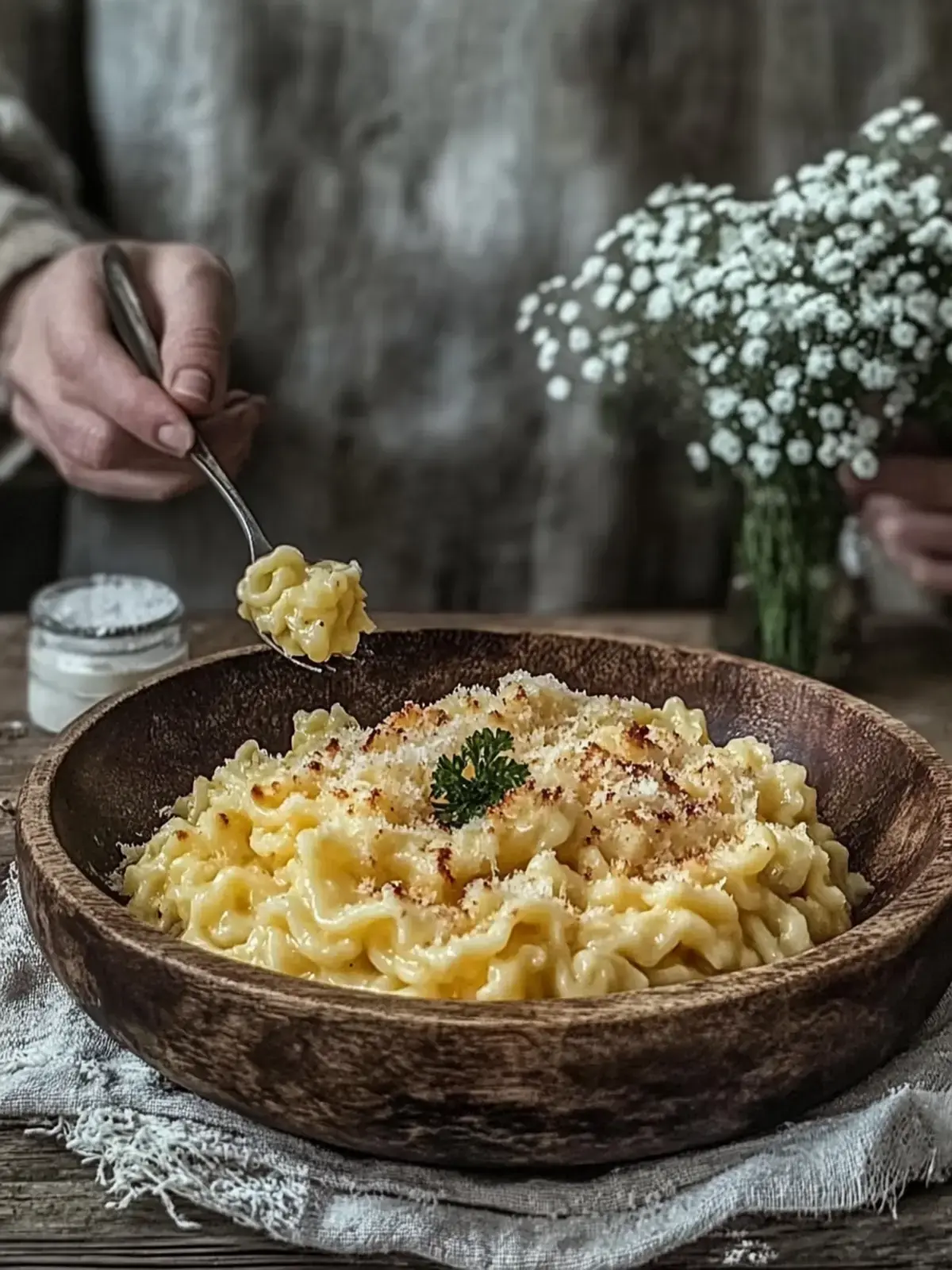 Cremige deutsche Spätzle Nudeln