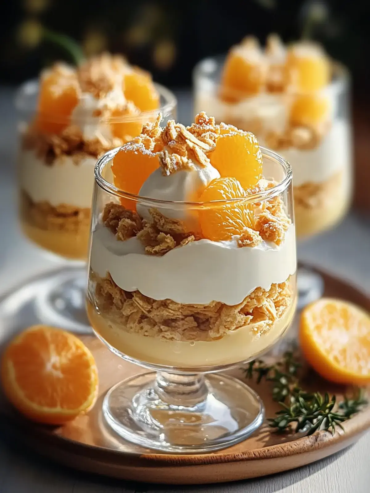 Eierlikör Mousse Spekulatius Mandarinen