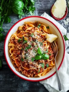 Ein-Topf-Bolognese: Schnelles, herzhaftes Abendessen für Genießer