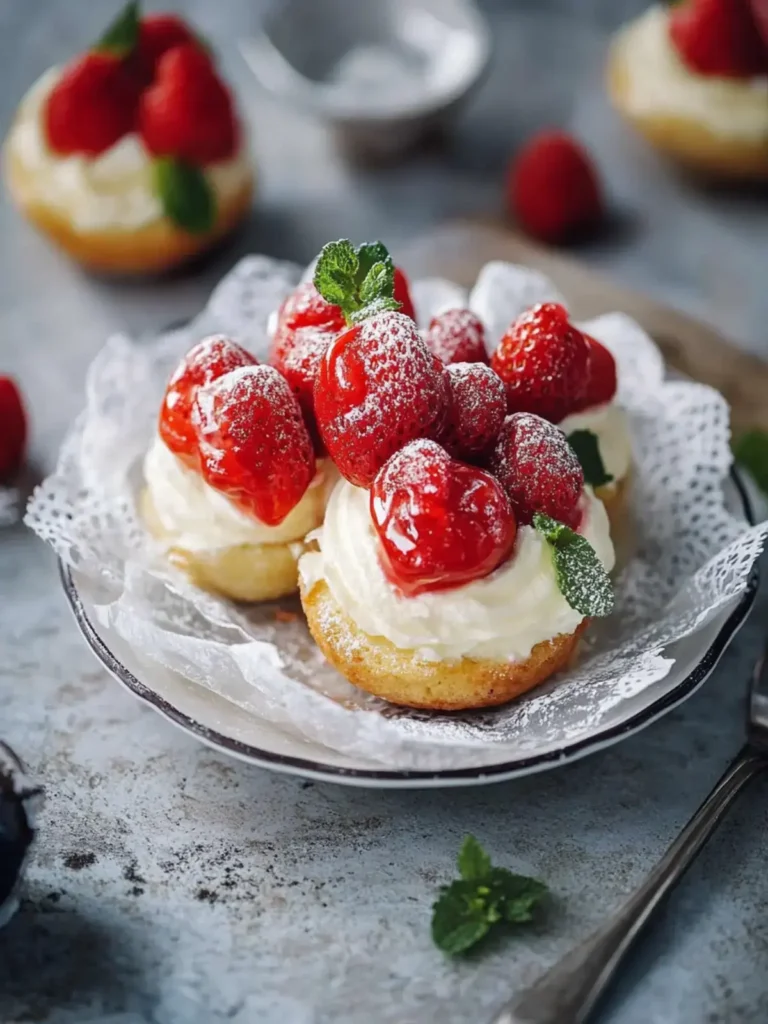 Erdbeer-Puddingteilchen Mascarpone-Creme