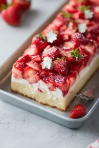 Erdbeerblech – Einfacher saftiger Erdbeerkuchen für den Sommer